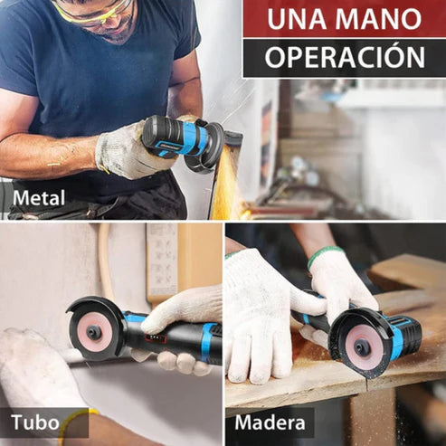 MINI ESMERIL ANGULAR AMOLADORA INALAMBRICO RECARGABLE